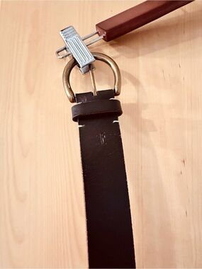 Brown leather belt